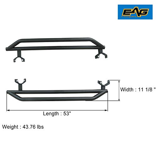 Eag Nerf Bars Side Step Tubular Armor Rock Slider Fit For 07-18 Wrangler Jk 2 Door #TOP5