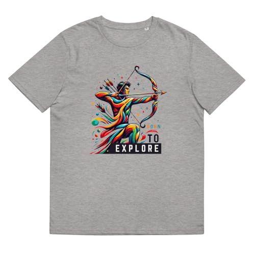 T-shirt zodiaque Sagittaire en coton bio premium gris XL unisexe