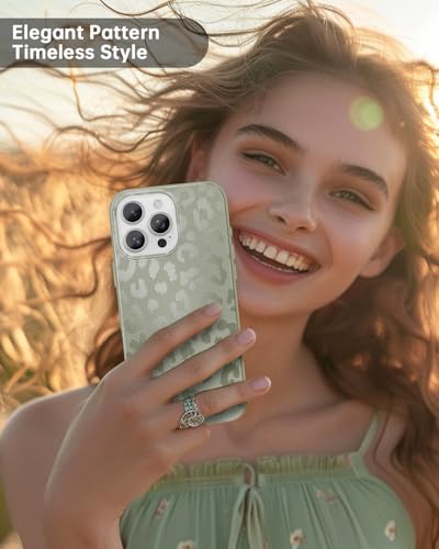 Coque iPhone 16 Pro Max magnétique antichoc à motif léopard
