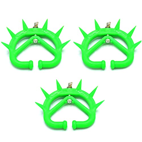 AAProTools 3 PCS Cow Nose Thorn Thick Plastic Cattle Nose Rings Milk Sucking Preventer Calf Weaner (Green)