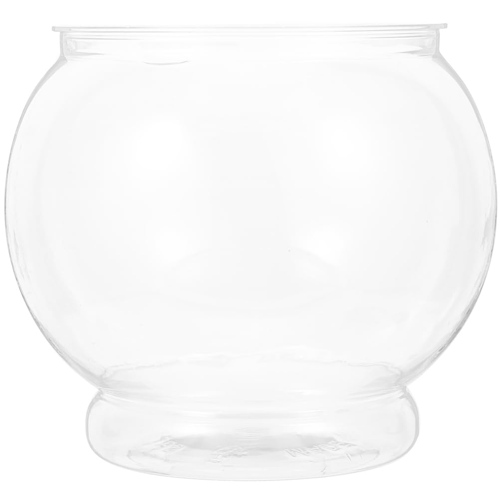 Bol d'aquarium en plastique transparent de 15 cm au design minimaliste