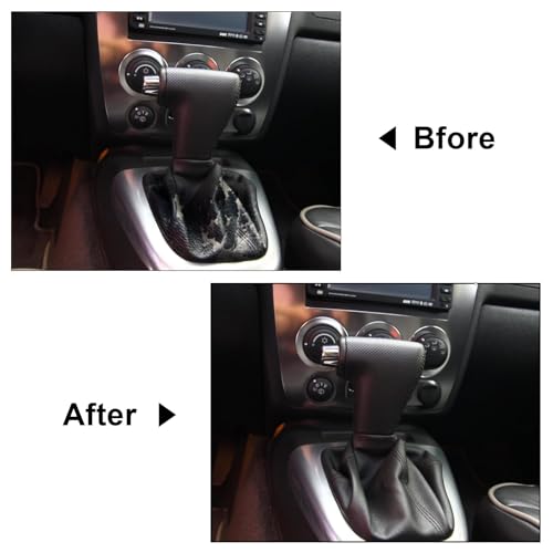 FZJDSD Leather Shifter Boot Shift Cover Black Compatible with Hummer H3 Automatic 2005 2006 2007 2008 2009 2010 2011