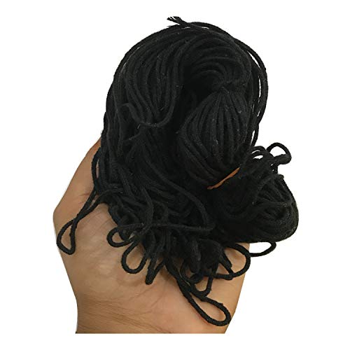 Hilo de algodón negro 1 mm 30 yardas miniatura 2