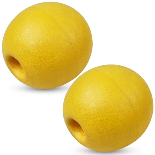 JSHANMEI Buoy Float Deep Water Fishing Floats Crab Trap High Visibility Floating Foam Water Float Anchor Marker Buoys Ski Rope Floats for Boat Kayak Crabbing Trail Dock Pool (Round(Dia 4.0in)-2pcs)