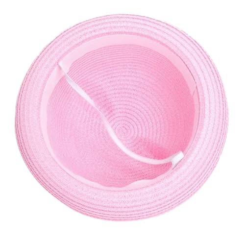 Cute Straw Hat with Cat Ears & Devil Horns - Summer Beach Bowler Derby Cap for Boys & Girls4