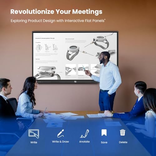 Image of 98 Inches 4K UHD Touch Screen LED UltraTouch Display Interactive Flat Panel Monitor 3840 x 2160 Pixels Android 14 with Ai Technology Ideal for Schools,College,Institute,Home&Office