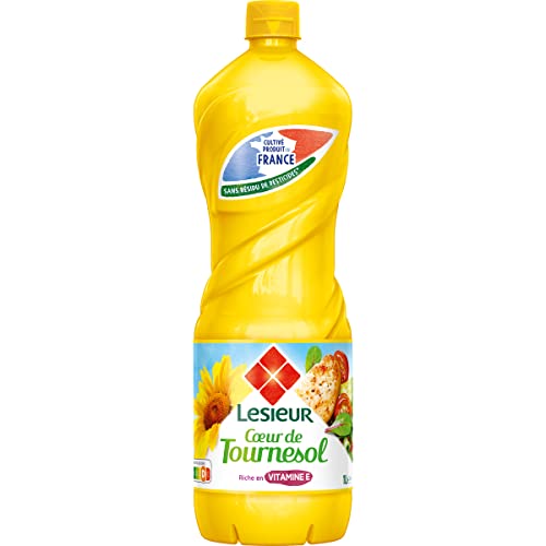 LESIEUR - Aceite de semilla de girasol, cultivado y fabricado en Francia, 1 L, 3 unidades