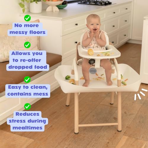 Image of CATCHY - Food Catcher - Compatible with Bugaboo Giraffe + 11 Other High Chairs - Highchair Sold Separately - Baby Food & Mess Catcher - Under High Chair Accessory | High Chair Food Catcher - High Chair Sold Separately - Baby & Toddler Food & Mess Catcher - Under High Chair Accessory