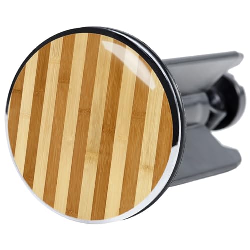 Sanilo Waschbeckenstöpsel Bambus gestreift, schöner Stöpsel für das Waschbecken, universal mit Motiv