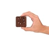 Weljoy Wood Grain Portable Diffuser for Essential Oils – Car or Travel, Mini Size, Quiet, Waterless, Re-Chargeable Battery or USB (Dark Brown)