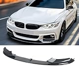 Carbon Fiber Front Lip Compatible with 2014-2020 F32 F33 F36 4 Series 420i 428i 430i 435i 440i M Sport, ABS Front Bumper Lip Splitter