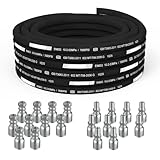 100 Ft 2-Wire 3/8 Inch Hydraulic Hose with 10 JIC 37° + 10 NPTF Fittings) - 7685 PSI, 4-Layer Steel Braided, -22°F to 248°F Temp Range, Heavy-Duty Industrial Grade
