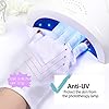 VOLLUCK 1 Pairs Anti-UV Shield Glove, UPF50+ Fingerless UV Protection Glove for UV and LED Manicure Lamps Dryer Nail Art Skin Care Glove (White)