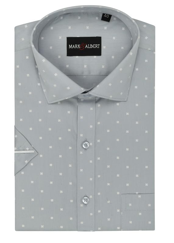 Image of MARK & ALBERT Mens Half Sleeves Printed Shirt
