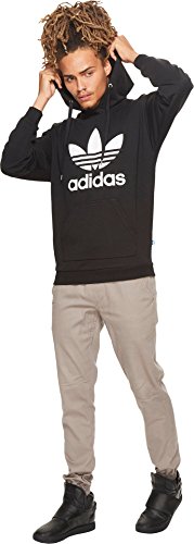 adidas Originals womens Trefoil Hoodie Hooded Sweatshirt, Black1, Medium US
