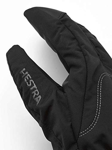 Hestra Alpine Gauntlet Sr 3-Finger Glove - Black/Black | 10 #TOP4
