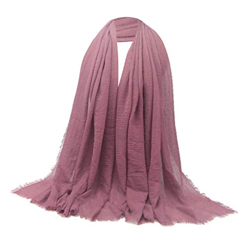 yotijar 2 Unidades de Lenços Longos de Algodão Aconchegante Muçulmano Judeu Lenço de Cabeça Turbante