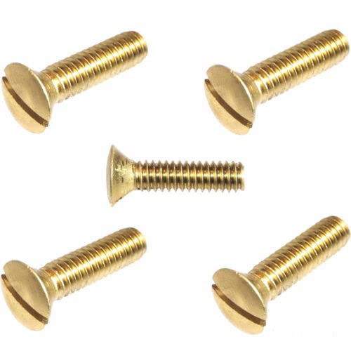 6-32 x 3/4" Solid Brass Oval Head Machine Screws Slotted Drive Quantity 50 - Unused, Undamaged Item