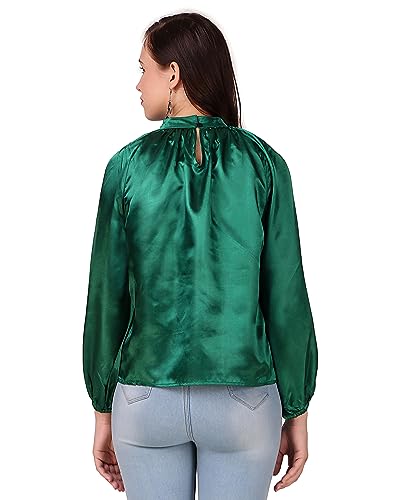 Image of BoheeWohee Women's Full Sleeves Casual Satin Top