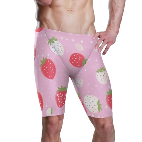 UMIRIKO Strawberry Fruit Mens Swim Jammers Swimsuit XL B0400150
