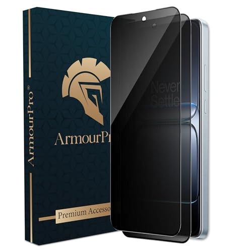 Image of ArmourPro Anti-Spy Privacy Tempered Glass for OnePlus Nord 5 - Anti Peeping Screen Protector, Edge to Edge Full Coverage, 9H Hardness, Easy Installation Kit | Pack of 2