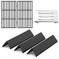 QuliMetal 7637 7635 67060 Grill Replacements for Weber Spirit E210,E220,S210,S215,Spirit 200 & GS4 Spirit II E210,Spirit II E220 with Front Control, Flavorizer Bars+Grates+Heat Deflector