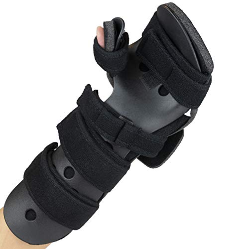 Stroke Hand Splint- Soft Resting Hand Splint for Flexion Contractures, Comfortably Stretch and Rest Hands for Long Term Ease with Functional Hand Splint, an American Heritage Industries (Left, Medium)
