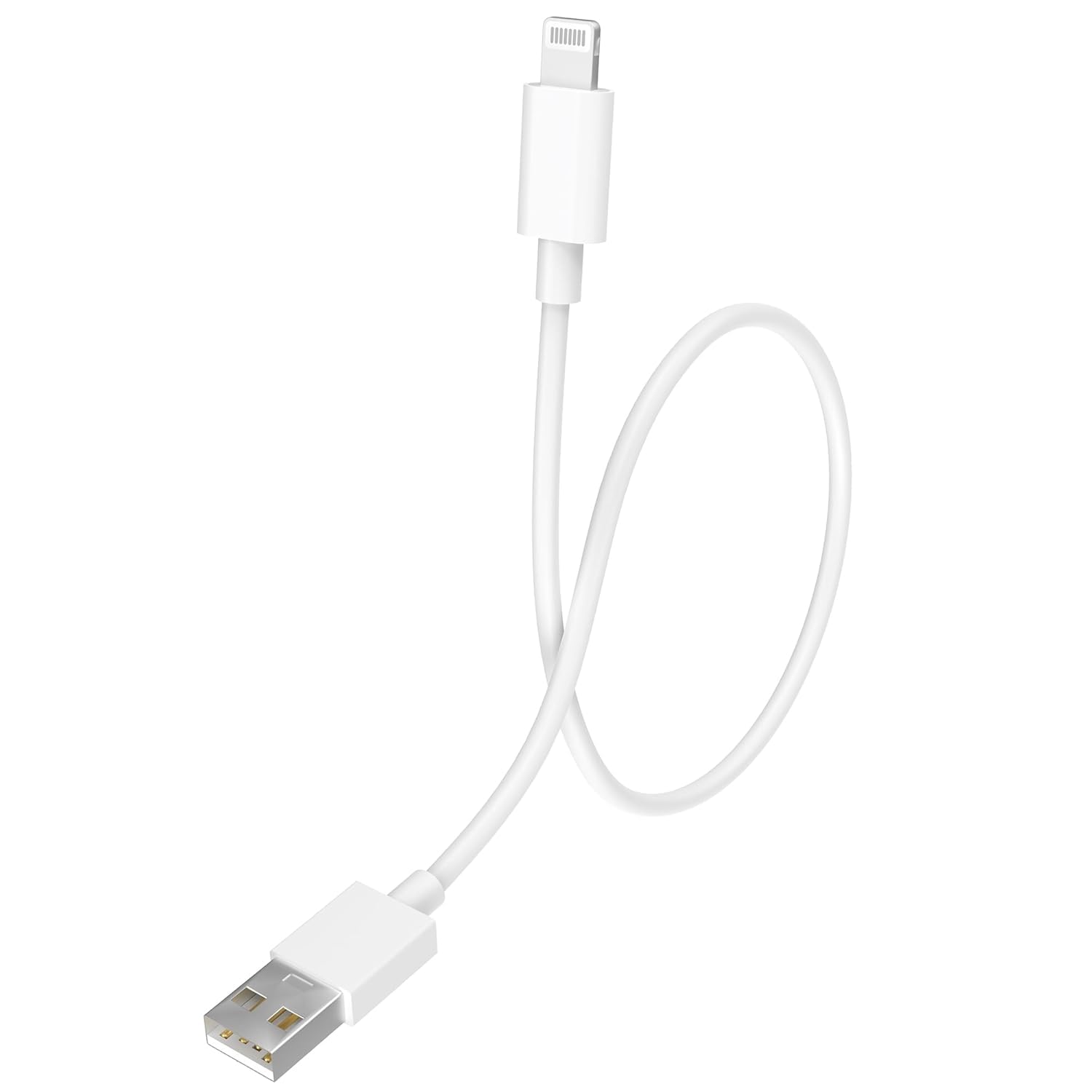 Short iPhone Charger Cord 1ft USB A to Lightning Cable 1 Ft Short iPhone Cable Fast Charging for