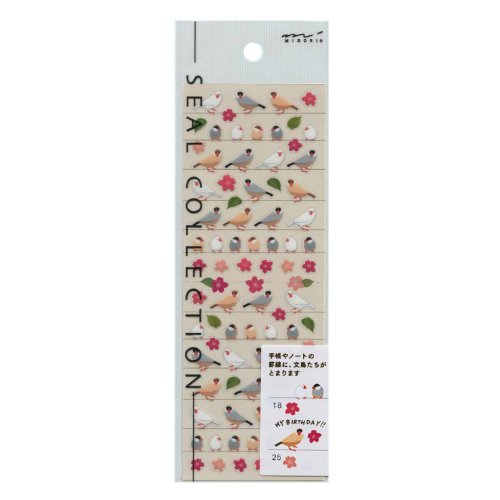 Midori Stickers Java Sparrow : sublimez vos pages avec de charmants petits oiseaux