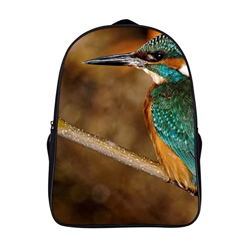 Sac à dos d'école Martin-pêcheur pour garçons et filles - Cartable 3D 40x28x16cm