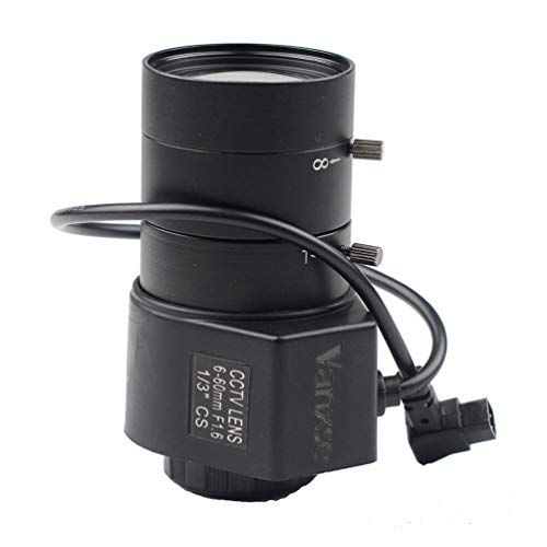 Vanxse 6-60mm 1/3 Auto-iris Varifocal Lens Cs-Mount Dc Drive 1/3 Inch F1.6 for Box CCTV Security Camera Network IP Camera - Thumbnail 2