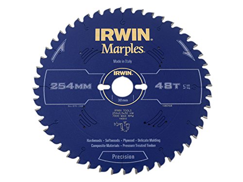 IRWIN IRW1897459 254 x 30mm 48-Teeth Irwin Marples Circular Saw Blade with ATB Tooth Grind/ Negative Hook