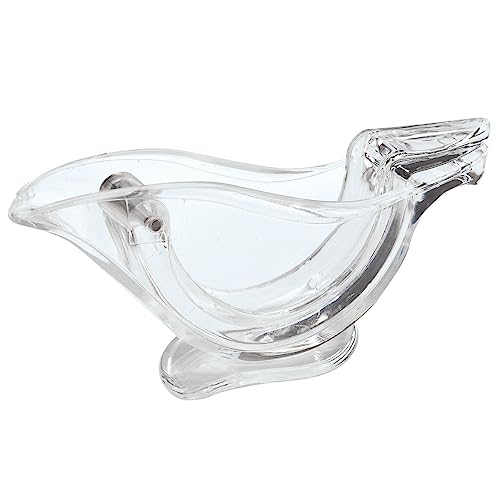 Birdie Lemon Slice Juicer, Crafted with Clear Durable Plastic, Kitchen Gadgets - Measures 4 3/4