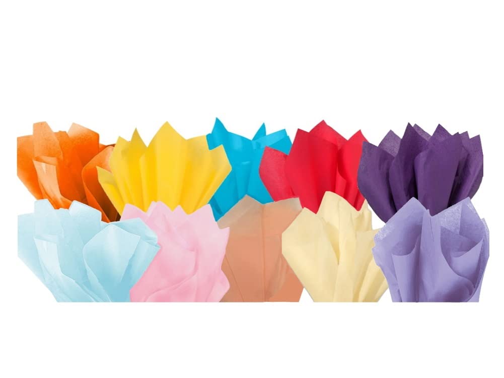 MustBeBonkers Tissue Wrapping Paper Sheets - 16gms - Acid Free - 50x75 cm (Random Mix, 25)