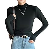 [ANGJ] ハイネック レディース 長袖 Tシャツ 秋 冬 インナーシャツ レディース 防寒インナー 無地 伸縮性 防寒 暖かい 重ね着 着痩せ