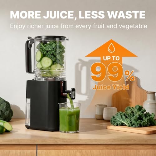 Masticating Juicer with Wide Chute