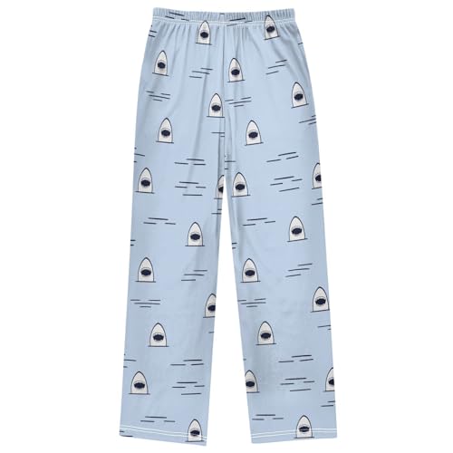 Boy's Pants Happy White Sharks Big Mouth Jogger Pants Elastic Waist Long Bottoms Trousers with Pockets 6-14 Years 7