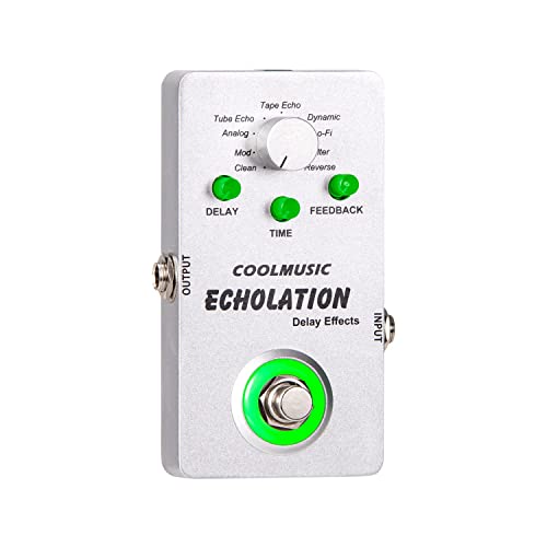 COOLMUSIC A-DE01 Echolation Digital Delay Pedal with 9 Effects…