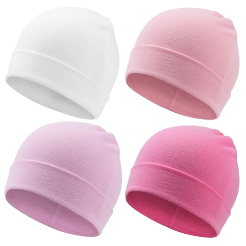 Image of AQOKKA Newborn Baby Hat Infant Beanie Caps Soft Cotton Toddler Hats Newborn Hospital Hat for Baby Boy Girl Kid 0-24 Months