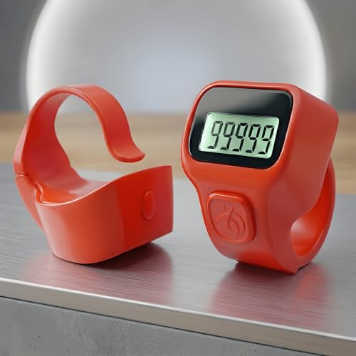 Image of Digital Finger Ring Counter, LCD Display, LED Back Light in Display, up to 99999 (Pack of 1- Any Random Colour Will Be Sent As Per Availability) (Red)