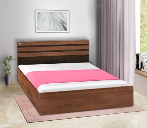 Image of DELITE KOM Cocoa Engineered Wood Queen Box Bed (Finish Color Acacia Dark Delivery Condition Knockdown)