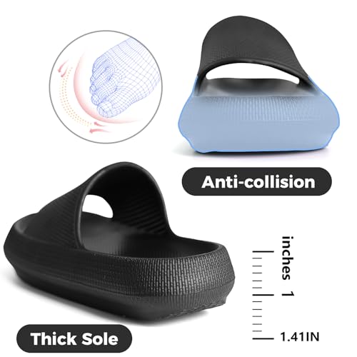 Kids Cloud Slides Boys Girls Flip Flops Slip On Beach Sandals Youth Pool Shower Shoes EVA Summer Slippers（11 Little Kids - 6 Big Kids）3