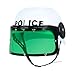Produktbild Boland - Kinderhelm Police, Visirhelm Polizist, Kinnriemen, grünes Visir hochklappbar, Kostüm, Karneval, Mottoparty, Weiß