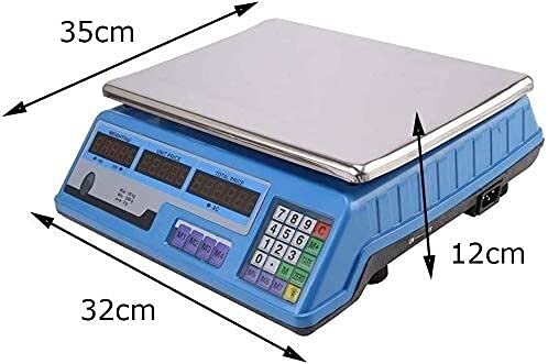 Báscula de Cocina Digital, Báscula digital 30kg / 1g Báscula digital Báscula electrónica de acero inoxidable Báscula informática Báscula de alimentos de cocina de alta precisión Pantalla LCD Función d