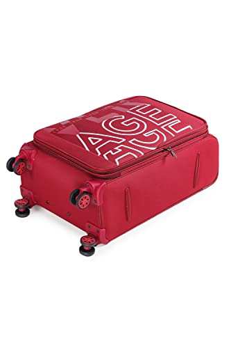 Image of Verage Nevada 59 cm Soft-Sided Carry-On Cabin Size Expandable Suitcase 8 Wheel Spinner Luggage Trolley Bag (VRNVD1-20-RD)