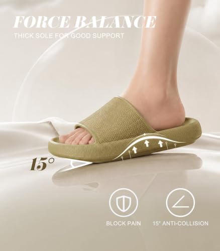 Image of Leevar Cloud Slides for Women and Men - Soft, Comfy, Relax Cloud Slippers, Thick Sole, Non-slip Slides for Men, Easy to Clean, Shower, Swimming, Beach, Indoor and Outdoor Slides for Men