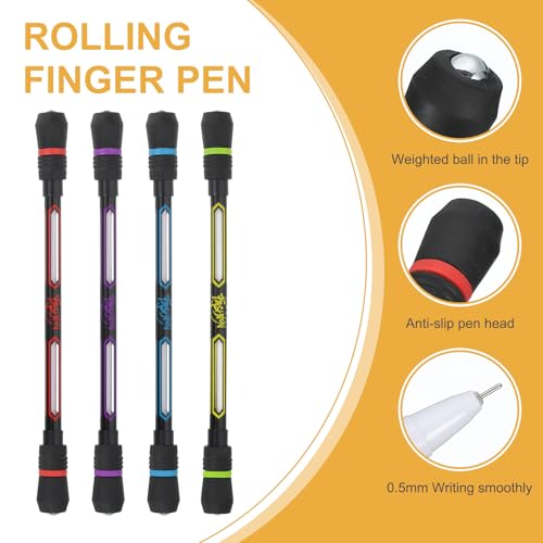 Patikil 12 pcs bolígrafos giratorios tinta negra 0.5mm miniatura 3