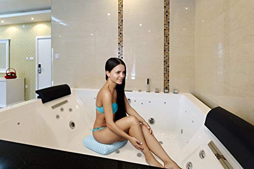 image for Kenley Hot Tub Booster Seat for Adults - Weighted Pillow for Bathtub, 