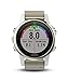 Garmin f?nix 5S, Premium and Rugged Smaller-Sized Multisport GPS Smartwatch, Sapphire Glass, Light Gold W/ Gray Suede Band (010-01685-12), 42mm