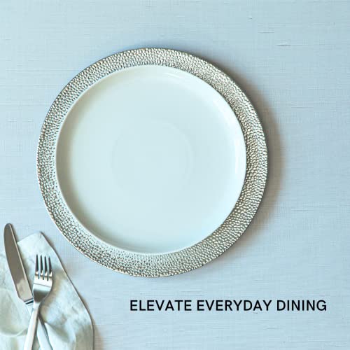 Rickion Charger Plates And Napkin Rings, Set Of 6, Silver Chargers For Dinner Plates – Unique, Elegant, Bubble Plate Chargers & Matching Napkin Rings – Thick, Reusable Pp Plastic #TOP5